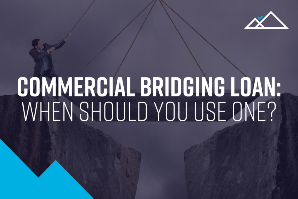 Commercial bridging loan: When should I use one? picture with photo of business man bridging a gap